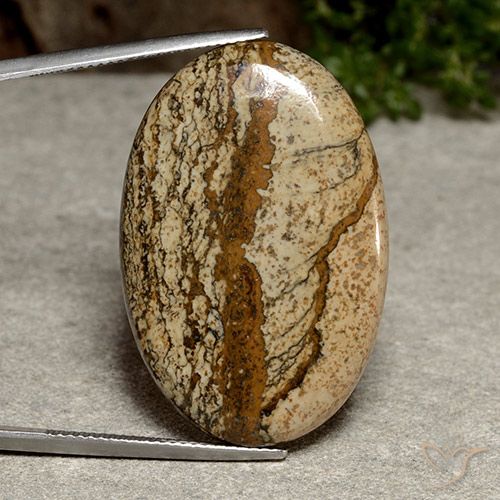 34.86ct Натуральный Многоцветный Яшма, Овал, Непрозрачный