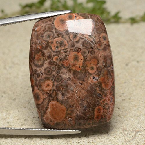 30.35ct Натуральный Многоцветный Яшма, Подушка, Непрозрачный