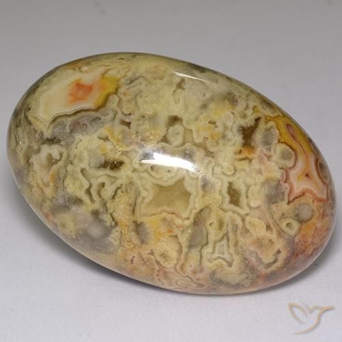 59.84ct Натуральный Многоцветный Яшма, Овал, Непрозрачный