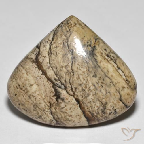 32.69ct Натуральный Многоцветный Яшма, Форма груши, Непрозрачный