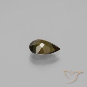 1.17 карата, натуральный Глубокий золотисто-коричневый Корнерупин, Форма груши, Чистота VS