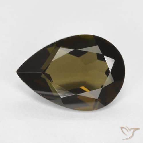 1.19ct Натуральный Зеленовато-коричневый Корнерупин, Форма груши, Чистота VVS