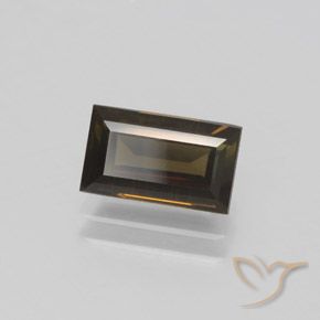 1.59 карата, натуральный Темно-коричневый Корнерупин, Огранка Багет, VVS-VS