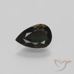 1.14ct Натуральный Зеленовато-коричневый Корнерупин, Форма груши, Чистота VVS