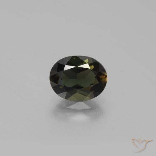 1.27ct Натуральный Зеленовато-коричневый Корнерупин, Овал, Чистота VVS