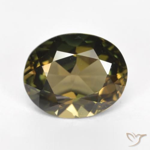 1.58ct Натуральный Зеленовато-коричневый Корнерупин, Овал, Чистота VVS