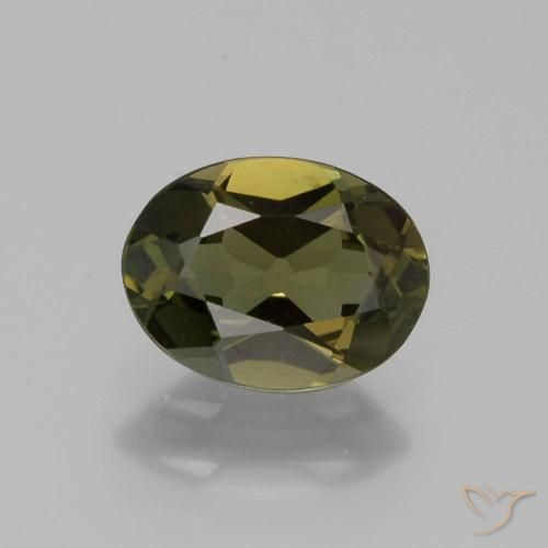 1.09ct Натуральный Зеленовато-коричневый Корнерупин, Овал, Чистота VS