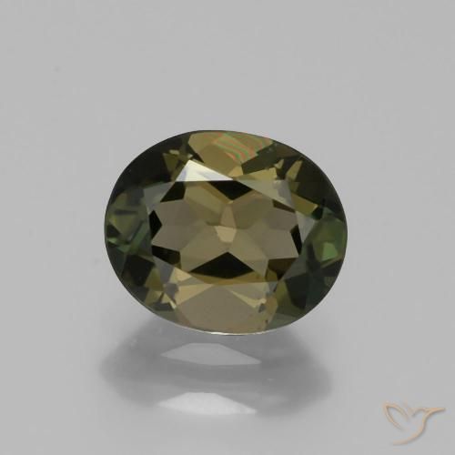 1.20ct Натуральный Зеленовато-коричневый Корнерупин, Овал, Чистота VS