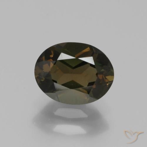 1.20ct Натуральный Зеленовато-коричневый Корнерупин, Овал, VVS-VS