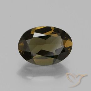 1.21 карата, натуральный Глубокий золотисто-коричневый Корнерупин, Овал, Чистота VVS