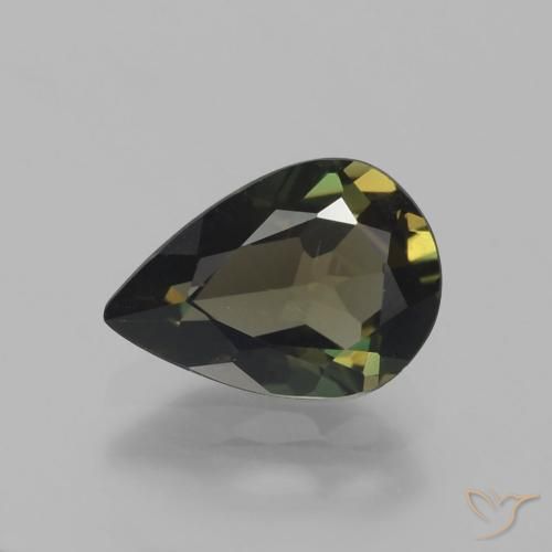 1.57ct Натуральный Темно-коричневый Корнерупин, Форма груши, Чистота VVS