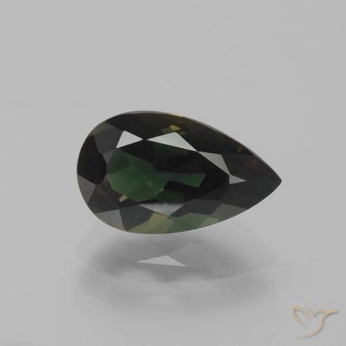 1.63ct Натуральный Темно-коричневый Корнерупин, Форма груши, Чистота VVS