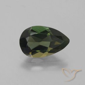 1.42 карата, натуральный Зеленовато-коричневый Корнерупин, Форма груши, Чистота VVS