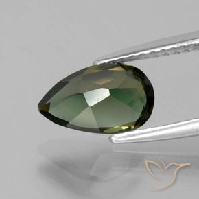 1.42 карата, натуральный Зеленовато-коричневый Корнерупин, Форма груши, Чистота VVS