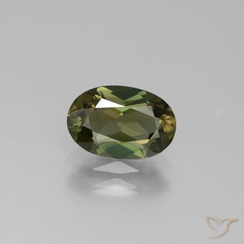 1.55ct Натуральный Зеленовато-золотисто-коричневый Корнерупин, Овал, VS-SI