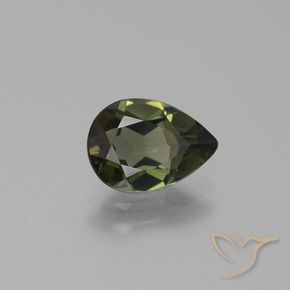 1.35 карата, натуральный Зеленовато-коричневый Корнерупин, Форма груши, Чистота VVS