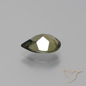 1.35 карата, натуральный Зеленовато-коричневый Корнерупин, Форма груши, Чистота VVS