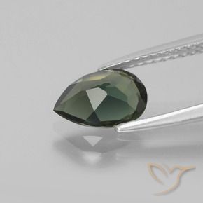 1.15 карата, натуральный Темно-зеленый Корнерупин, Форма груши, Чистота VVS