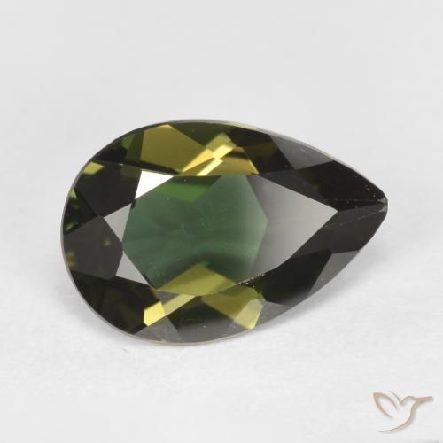 1.13ct Натуральный Зеленовато-коричневый Корнерупин, Форма груши, Чистота VVS