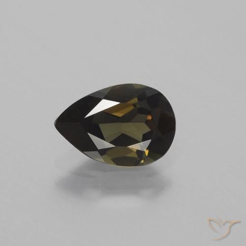 1.20ct Натуральный Зеленовато-коричневый Корнерупин, Форма груши, Чистота VVS