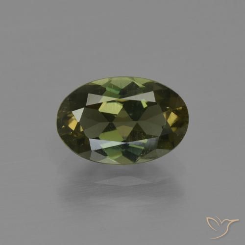 1.35ct Натуральный Зеленовато-коричневый Корнерупин, Овал, Чистота VS