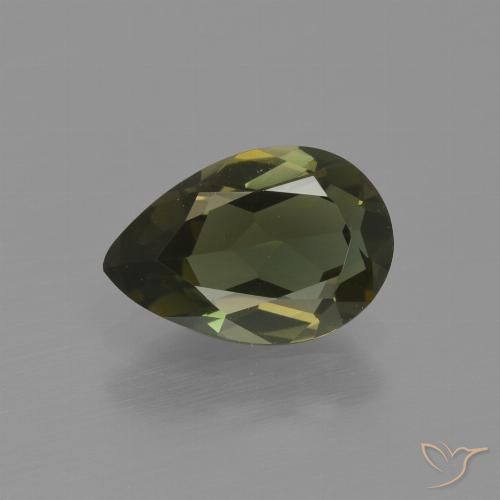 1.41ct Натуральный Темно-коричневый Корнерупин, Форма груши, Чистота VVS