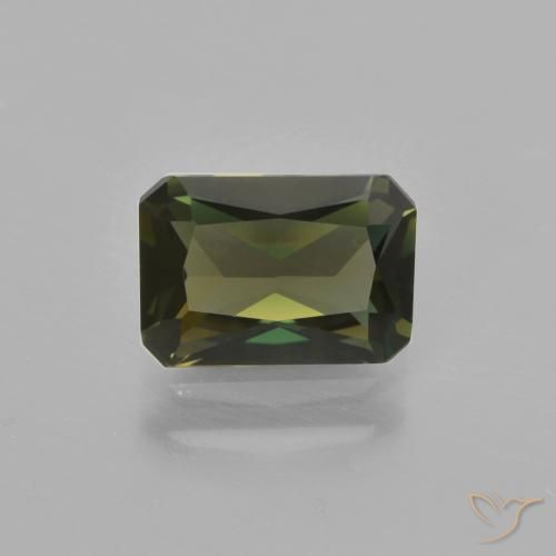 1.27ct Натуральный Зеленовато-коричневый Корнерупин, Изумрудная огранка, Чистота VVS