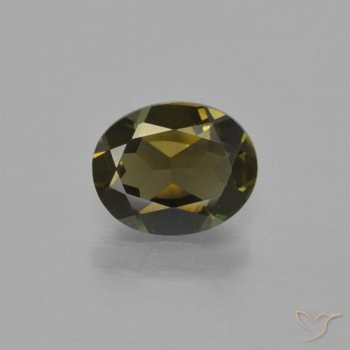 1.16ct Натуральный Зеленовато-коричневый Корнерупин, Овал, Чистота VVS