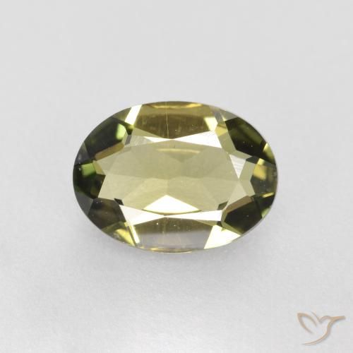 0.82ct Натуральный Зеленовато-коричневый Корнерупин, Овал, Чистота VS