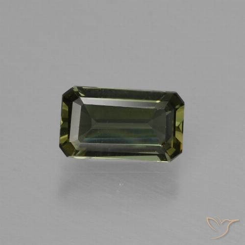 0.62ct Натуральный Коричневато-зеленый Корнерупин, Изумрудная огранка, Чистота VVS