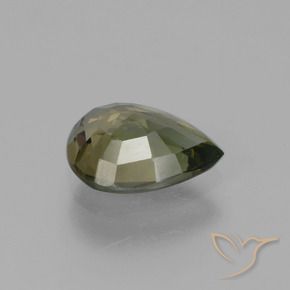 1.41 карата, натуральный Коричневато-зеленый Корнерупин, Форма груши, Чистота VS