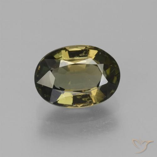 1.85ct Натуральный Зеленовато-коричневый Корнерупин, Овал, Чистота VS