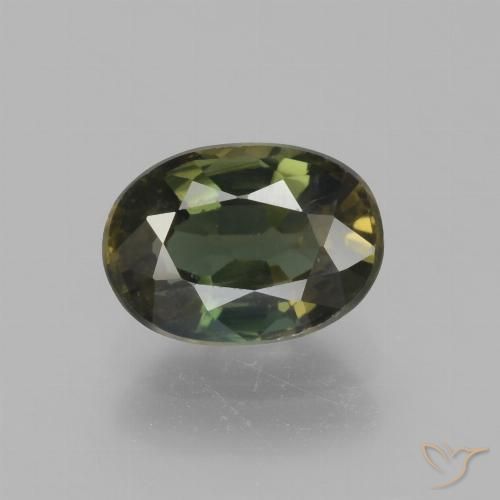1.92ct Натуральный Темно-зеленый Корнерупин, Овал, Чистота VS