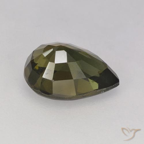 1.80 карата, натуральный Зеленовато-коричневый Корнерупин, Форма груши, Чистота VS