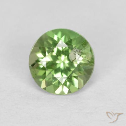 0.21ct Натуральный Ярко-зеленый Корнерупин, Круглый, SI