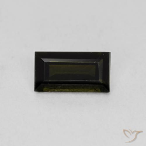 0.48ct Натуральный Коричневато-зеленый Корнерупин, Огранка Багет, VVS-VS
