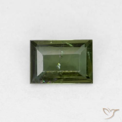 0.44ct Натуральный Травянисто-зелёный Корнерупин, Огранка Багет, Чистота VS