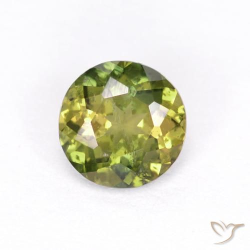 0.40ct Натуральный Желтовато-зеленый Корнерупин, Круглый, VS-SI