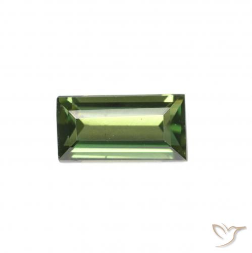 0.35ct Натуральный Желтовато-зеленый Корнерупин, Огранка Багет, VVS-VS