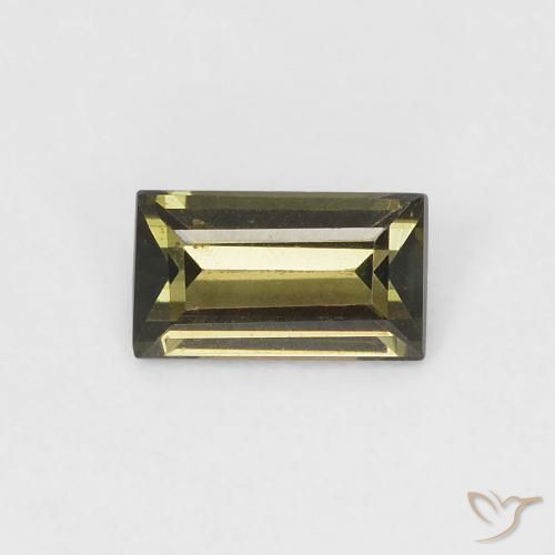 0.35ct Натуральный Светло-зеленый Корнерупин, Огранка Багет, VVS-VS