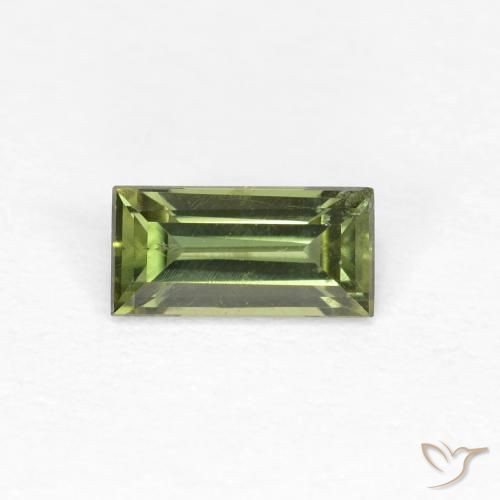 0.48ct Натуральный Средне-темно-зеленый Корнерупин, Огранка Багет, VVS-VS
