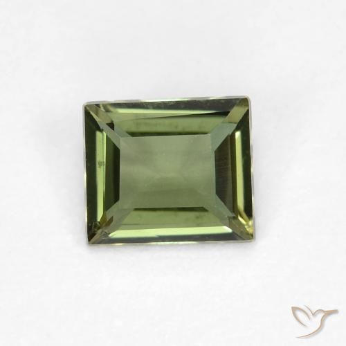 0.37ct Натуральный Темно-зеленый Корнерупин, Огранка Багет, Чистота VS