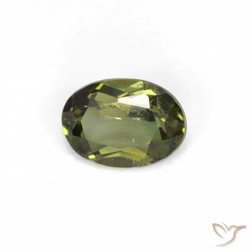 0.37ct Натуральный Светлый лесной зеленый Корнерупин, Овал, Чистота VS