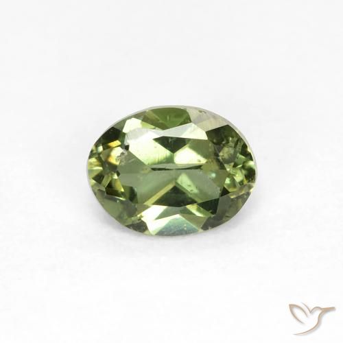0.37ct Натуральный Желтовато-зеленый Корнерупин, Овал, Чистота VS