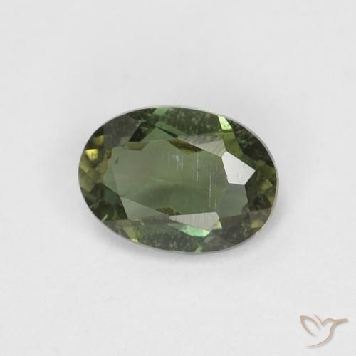 0.32ct Натуральный Глубокий земляной зеленый Корнерупин, Овал, VS-SI