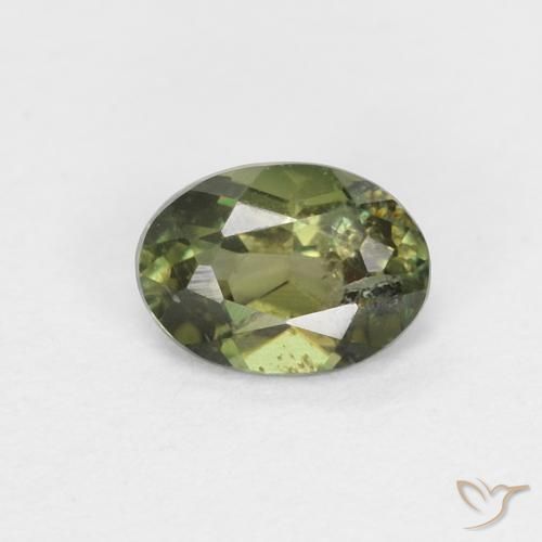 0.36ct Натуральный Темно-зеленый Корнерупин, Овал, VS-SI