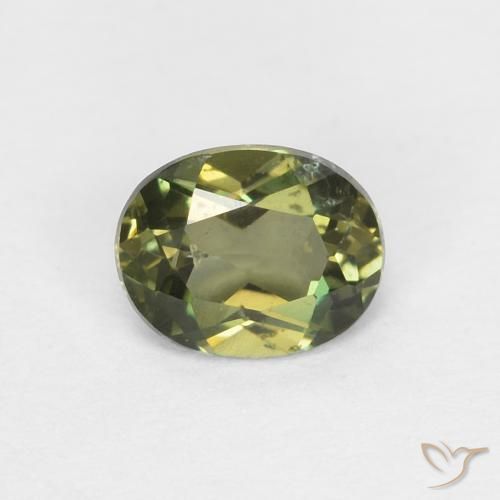 0.38ct Натуральный Глубокий земляной зеленый Корнерупин, Овал, Чистота VS