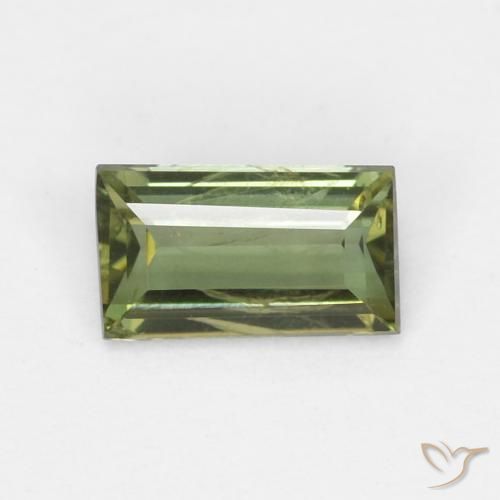 0.35ct Натуральный Темно-зеленый Корнерупин, Огранка Багет, Чистота VS