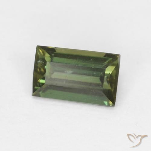 0.36ct Натуральный Темно-зеленый Корнерупин, Огранка Багет, Чистота VS