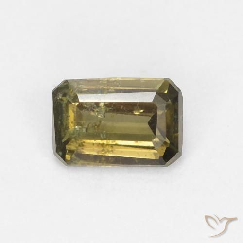 0.35ct Натуральный Теплый лесной зеленый Корнерупин, Изумрудная огранка, VS-SI